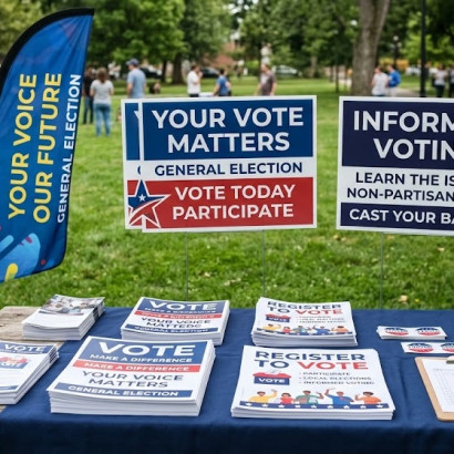 Election Campaign Printing in GTA: Coroplast Signs, Flyers & Feather Flags – Special Offer